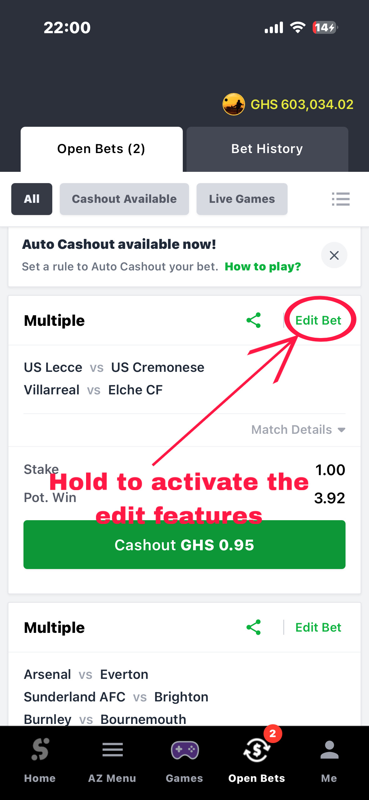 Pasting booking code in app betslip